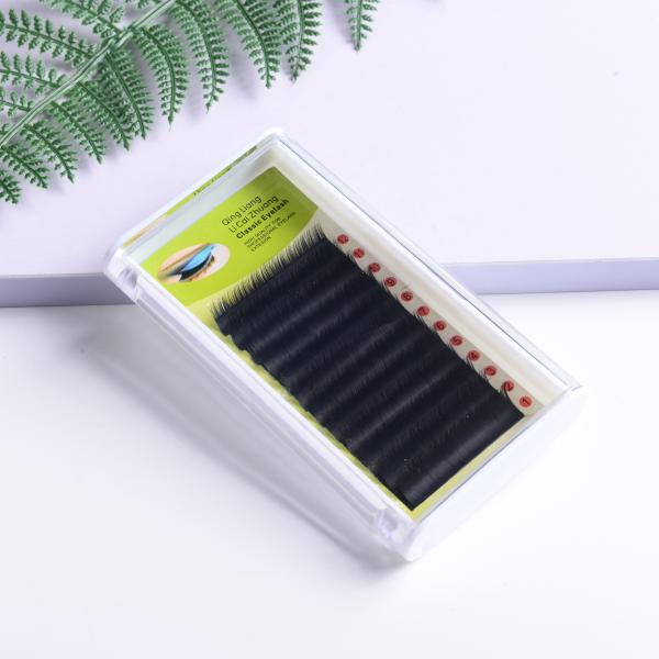 Natural Silk Protein Long Lasting Eyelash Extensions Hand Made 0.07mm J B C D Curl