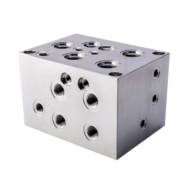 High-Precision Aluminum and Steel Hydraulic Manifold Block with +/-0.01mm