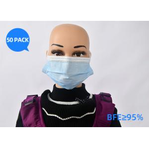 China Dust Proof 3 Ply Disposable Non Woven Face Mask Antibacterial Hospital Mouth Mask on sale