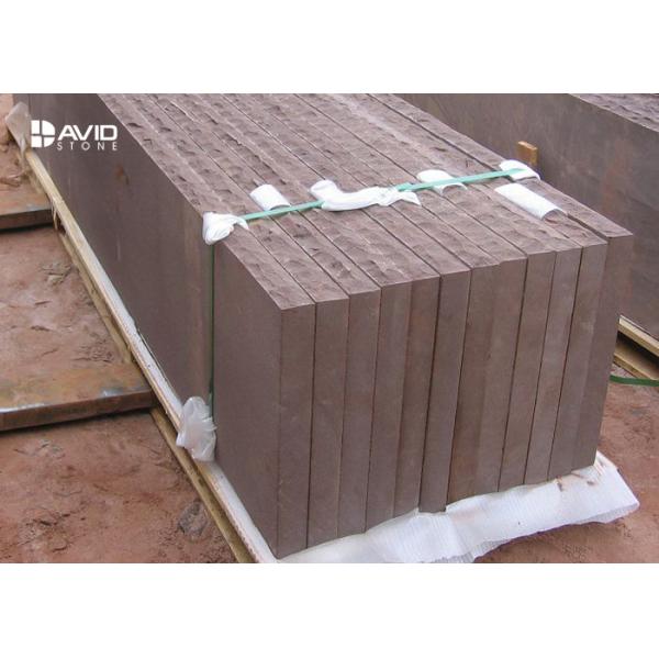 Natural Surface Purple Sandstone Stone Paving Slabs Anti Slip 9x9x18cm