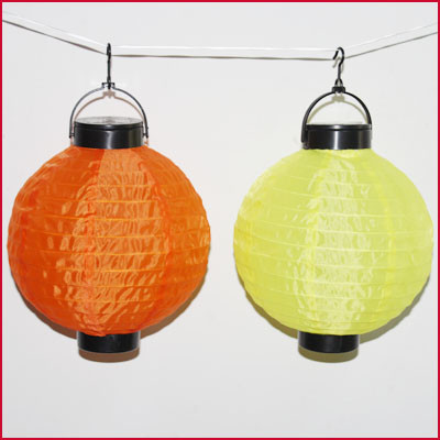 Quality Solar LED Nylon Lantern Round with Lid wholesale