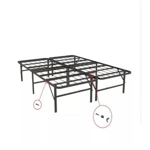 OEM Accepted Queen-Size Metal Bed Frame with Foldable Design and Rollaway