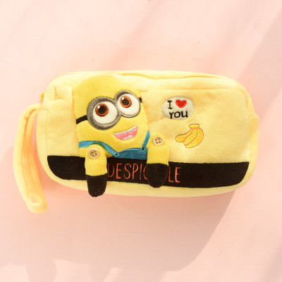 Quality Despicable me minion Plush Pencil Case Cartoon Characters in Yellow wholesale