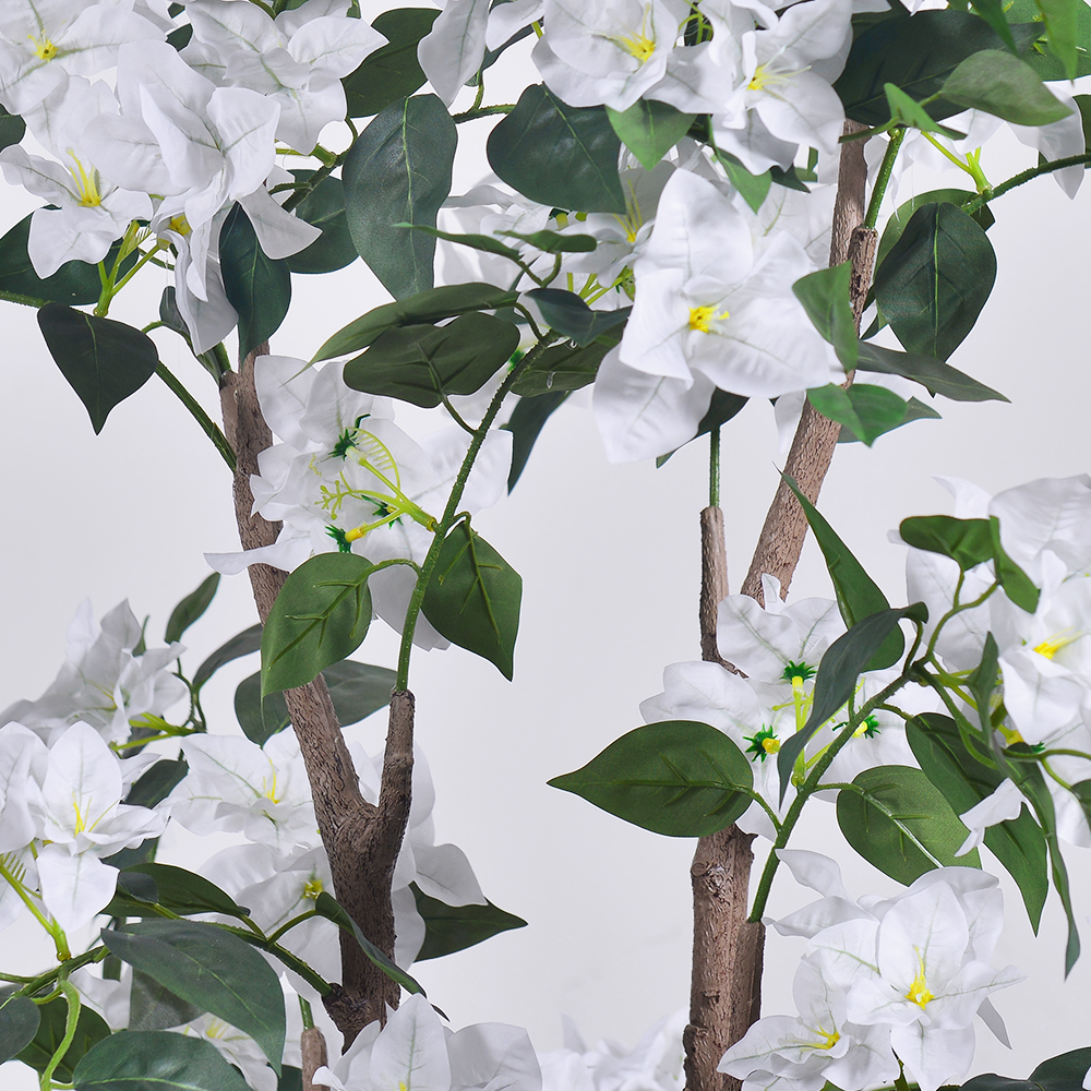 China Manufacturer Bougainvillea Tree Artificial Plant With white Flower For Home Office Mall Decor
