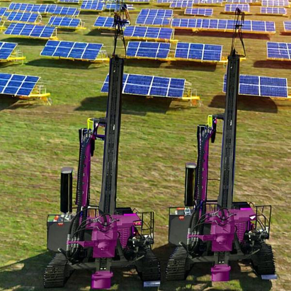 Diesel Solar Pile Driving Machine Highway Guardrail Pile Driving Rig Screw Pile Driver
