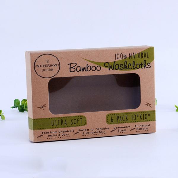 Quality Kraft paper handmade soap packaging box with pvc window wholesale