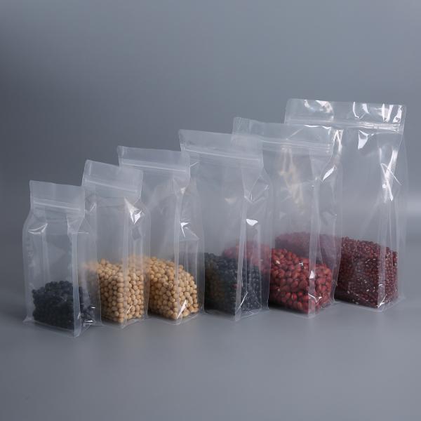Quality Eco Friendly Zip Lock Clear Flat Bottom Gusset Bags wholesale