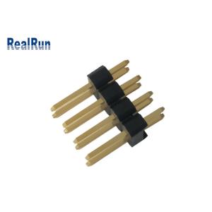 PA6T PBT LCP Dual Row Pin Header Brass 8P 3.0A Board To Board UL94V-0