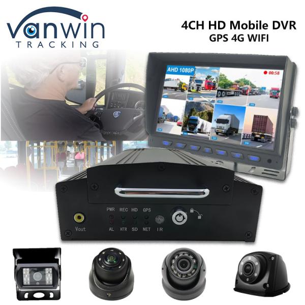 4 Channel HDD SSD Mobile DVR 1080P 4G WiFi GPS MDVR Vehicle Camera Car CCTV