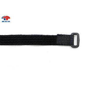 Easy Release And Refastening Black Hook and Loop Cinch Straps With Buckle