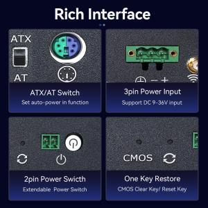 Fanless Industrial PC DDR4 Intel 11th Gen Core i7 10870H Mini PC With GPIO Dual