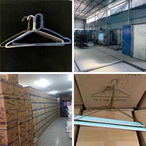 Stretched Clothes Wire Hanger 16 Inch Size 13.5 Gauge Diameter Multi Color