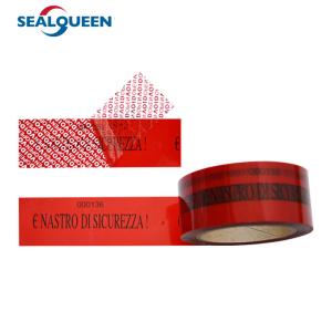China Self Adhesive Tamper Proof Carton Box Sealing Tamper Evident Security Tape on sale