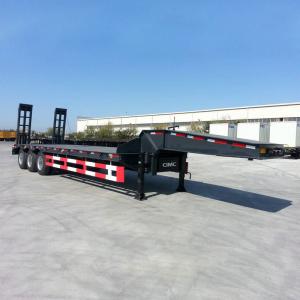China Flat Deck Hydraulic 100Ton Low Loader Semi Trailer on sale