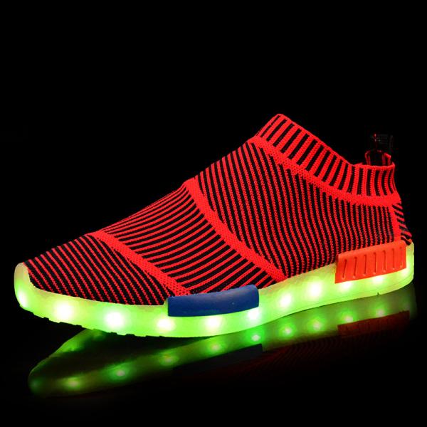 Quality Street Dance Light Up Gym Shoes With Lights On The Bottom , Adults Neon Light Up Shoes wholesale