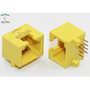 Latch Up Unshielded RJ45 Through Hole Connector Right Angle For Ethernet