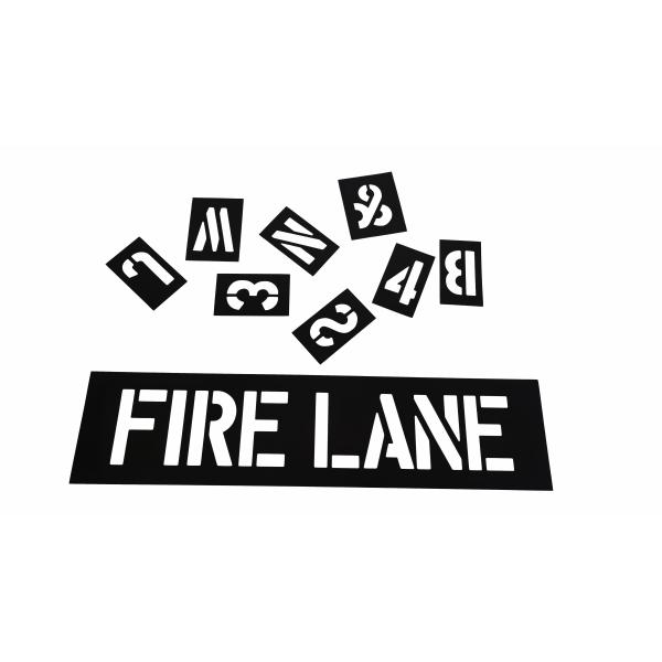 Quality Interlocking Characters PVC Rectangle Black Number And Letter Stencil For Public wholesale