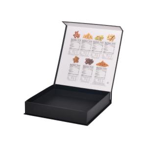 UV Coating Rigid Paper Boxes Chocolate Packaging Top Flip Lid Black