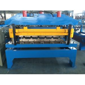 Chain Drive Glazed Tile Roll Forming Machine With Manual Decoiler 2-4m/min