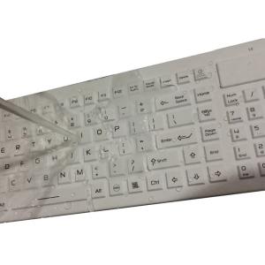 AZERTY French Industrial Wireless Keyboard Silicon Rubber Material Custom Color