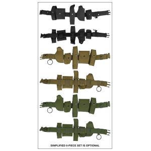 Multifunctional Training Belt Hardware Buckle Flashlight Molle Belt Pouch Olive