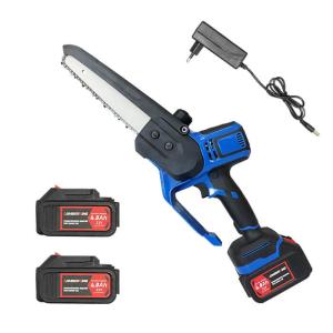 Cheap Professional Battery 8 Inch Handheld Mini Chainsaw Electric 21v Blue for sale