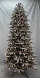 7.5FT Christmas Artificial Decorative Trees With White Downy Shawl
