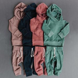 Cheap 250gsm Pullover Sweat Shirt Toddler Sweatshirt Jogger Pants Set French Terry Fabric for sale