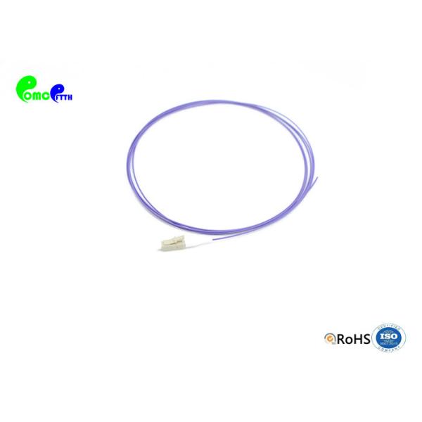 Quality Optical Fiber Pigtail OM4 50 / 125 Simplex 0.9mm LC UPC With Violet Tight buffer 2M LSZH Jacket wholesale