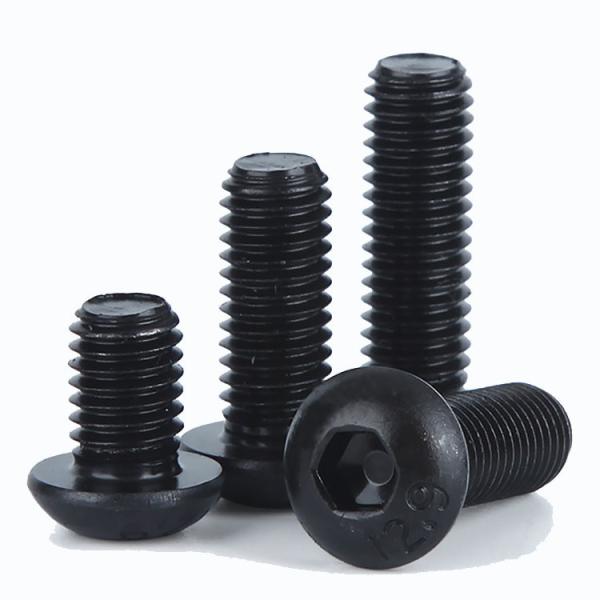 Quality ISO7380 Hex Socket Button Head Security Cap Screw Bolt with Black Oxide Black Zinc Plated wholesale