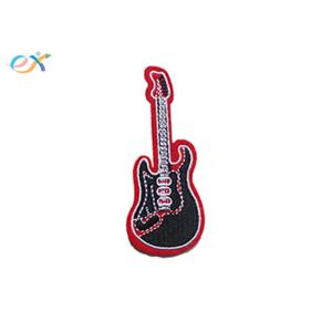 Mens Clothing Band Logo Guitar Custom Embroidered Patches For Jeans Jacket