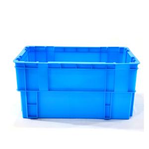 Stackable Plastic Moving Box Crate Industrial Plastic Produce Crates 595x395x300