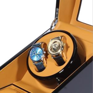 Custom Glossy Wooden Automatic Watch Winder Box 2 Slots