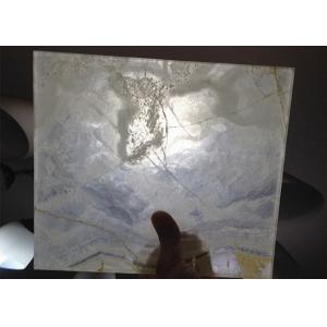 Thin Backlit 1MM Onyx Laminated Glass Natural Onyx Stone Layer