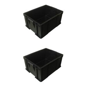 Black Conductive Glossy Lamination ESD Packing Box For Electronics