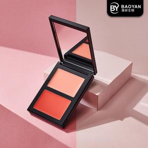 2 Color Face Makeup Blusher , All Skin Apply Double Waterproof Blusher