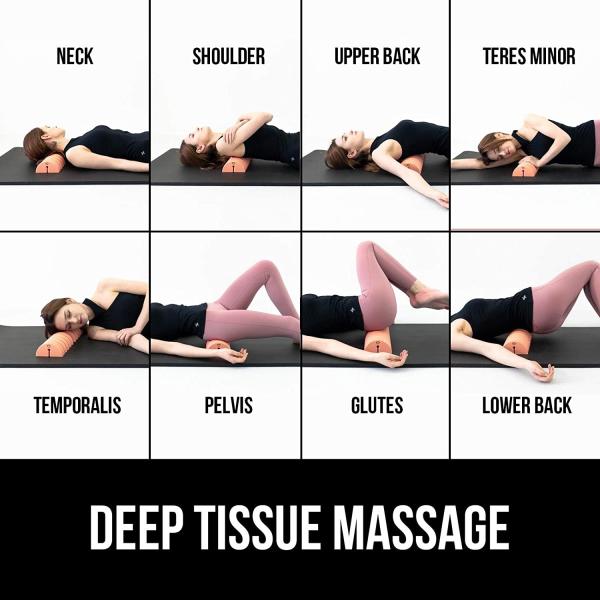 ABS 43cm back pilates roller foam ergonomic structure for muscle relaxation