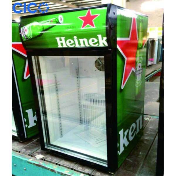 Freestanding Glass Front Mini Fridge Aluminium Inner OEM Service