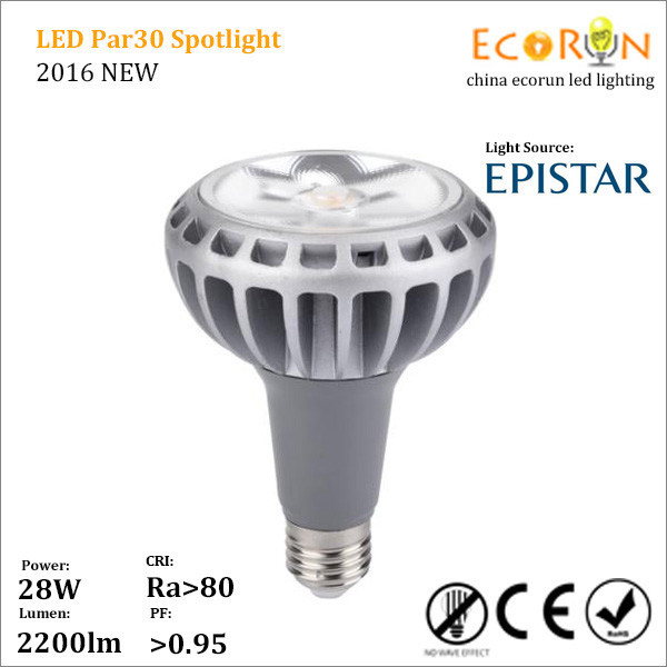 Quality Super spotlight 2500lm e27 par30 30w led spotlight wholesale