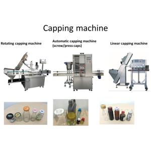 Engine Oil Bottle Linear Automatic Screw Capping Machine Pressing And Screw Cap