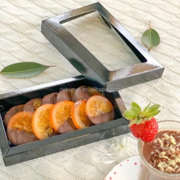 Gift Black Mixed Empty Chocolate Gift Boxes Packaging With Window OEM