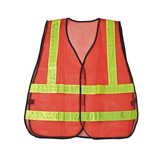 Unisex Mesh PVC Reflective Tape Safety Vest for Construction Heavy-Duty and