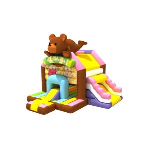 High Safety Kids Inflatable Jump House Mini Fat Bear Bouncy With Slide