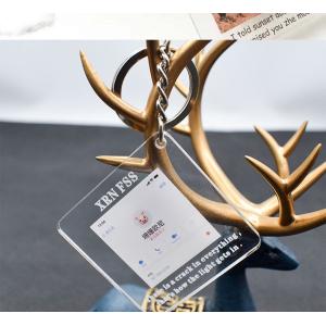 Custom Gift Acrylic Key Chain Lover Couple Family Friend Photo Printed With Key