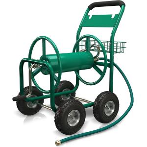 Sturdy and Durable Wheeled Water Hose Reel Storage Cart Dimension L x W x H 60