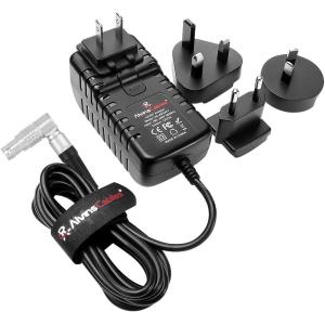 Alvin's RED DSMC3 Rotatable 6-Pin AC Adapter 12V 3A w/ Global Plugs