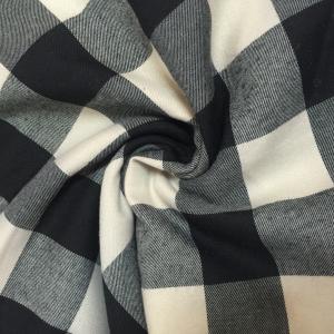 Fashion Lightweight Polyester Fabric One Side Brushed Yarn Dyed Fabric 59" Width