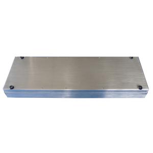 106 USB industrial brushed steel Keyboard with laser trackball backlight