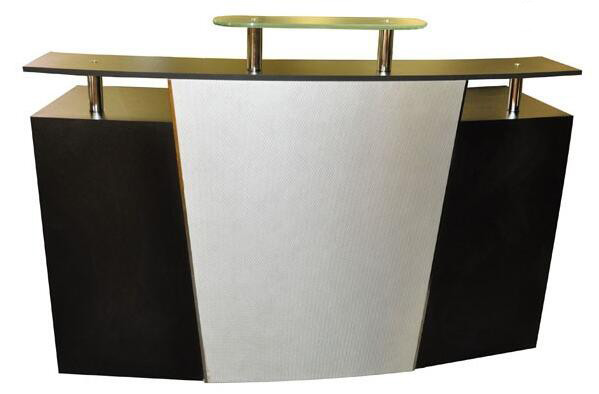 Quality Arc Shape Salon Reception Desk Commercial Furniture With 125cm Height wholesale