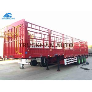 China 12.5m 3 Axles Fence Semi Trailer Suitable Height  Easy Maintenance / Repair on sale